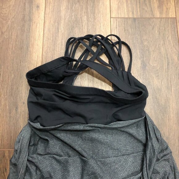 Lululemon Free To Be 2 In 1 Tank Top Workout Athletic Grey Black Women’s Size 8 - Picture 5 of 6